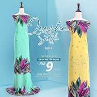 Kain Pasang Open Meter Q813 Kain Pasang Printed Murah Kain Ela Corak Terkini Bidang 46 Abstract Floral Songket [IDEYA]