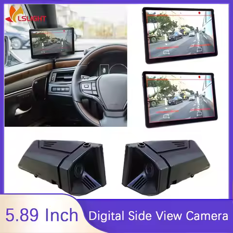 5.89 Inch Digital Side View Mirror Car Blind Spot Camera IPS Touch Screen Monitor With Ai BSD System