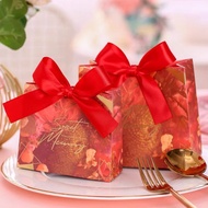 📣READY STOCK📣 5pcs// Door gift packaging box wedding candy birthday party kahwin tunang goodies paper bag 高级优雅结婚婚礼喜糖盒礼物盒
