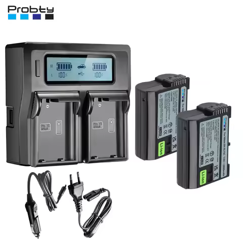 EN-EL15C EL15C EN EL15 Battery +Fast LCD Dual Charger for Nikon Z5, Z6, Z6 II, Z7, Z7II,Z8,D780, D85