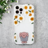 【Pinkoi x miffy】押花iPhone手機殼 - 波里斯熊舉手款