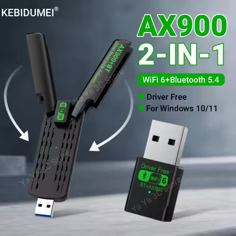 AX900 WIFI 6 USB Adapter Bluetooth 5.4 Dual Band 2.4G&5G 900Mbps Network Card 802.11AX Mini Wireless