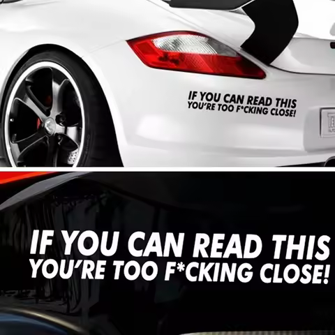 20 * 3CM 2pcs If You Can Read This You Too Close Car Decal Sticker