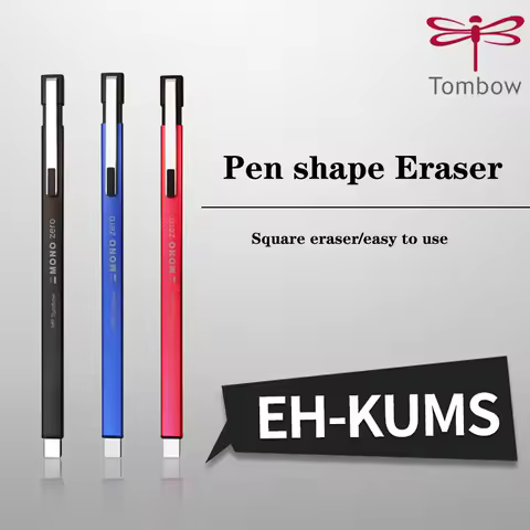 Tombow MONO Zero Eraser Metal Pen-shaped Press Eraser EH-KUM Drawing Caricature Design Alteration De