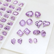 Dongzhou Accessories Mixed Style Manicure Diamonds Special-Shaped Wholesale Jewelry Violet Glass Dia