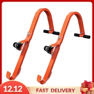 Gispark 2x Roofing Ladder Hook Ladder Accessories with Wheel Iron Lightweight Roof Ladder Hook for W