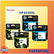 HP 63 or 63XL Black or Tri Color Ink Cartridge