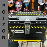 poizon plastic abs motorcycle top box 45 liters