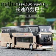 Bus Toy Simulation Alloy Model Children's Double-Decker Bus Boy Car Bus Model Car