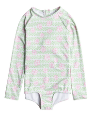 ROXY ชุดว่ายน้ำแขนยาว เด็กเล็ก Girls 2-7 Hibline Onesie Long Sleeve Rashguard 241 ERLWR03296-WBB6