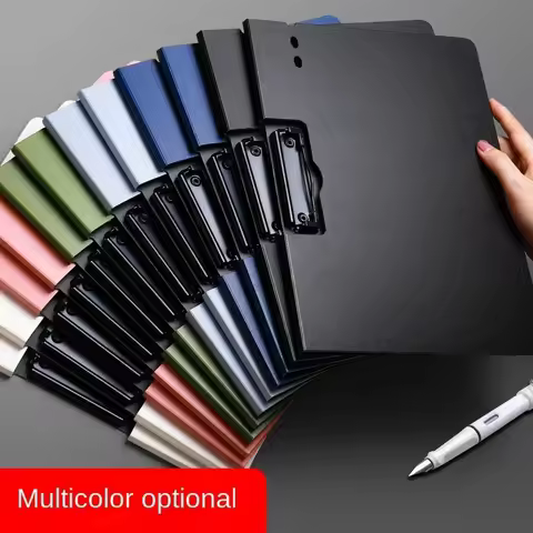 1pc A4 File Folders, Documents Organizer, Clipboard with Cover, Paper Folder for Business & School, 