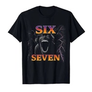 Crew T-Shirt67 Six Seven Bootleg 6 7 Meme Design Funny 6 7 T-shirt 100% Cotton T Shirts Short Sleeve