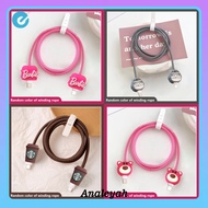 1set 4item Charger Cable Protector Data Cable Wire HP Data Cable For Iphone Samsung Xiaomi Oppo Huawei Android Universal Cute Cartoon Motif-ALY