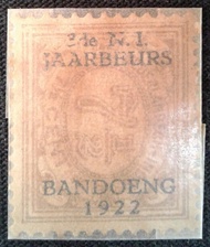 prangko perangko 3de N.I Jaarbeurs Bandoeng 1922 7,5 cent ok