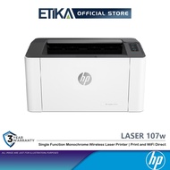 HP Laser 107W | Single Function Monochrome Wireless Laser Printer | Print and WiFi Direct
