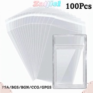 ZAIJIEEE 100 Sheets PSA BGS Slab Sleeve, Transparent Strong PSA BGS Card Brick Film,  Waterproof Dur