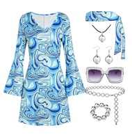 New 70S Disco Outfit Women Costume Hippie Clothes Accessories For Party Costume Halloween Costumes F