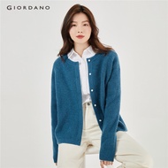 GIORDANO WOMEN Chunky raglan sleeve crewneck loose cardigan 13353781
