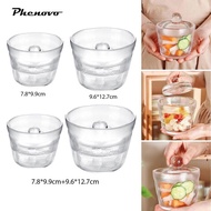 [Phenovo]  Jar with Weighted Lid, Serving Container, Transparent Canning Pot, Fermentation Pot for K