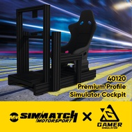 SIMMATCH RACING SIMULATOR RIG STAND 40120 / 40160 ALUMINIUM PROFILE SIM RACING STAND FOR LOGITECH G2