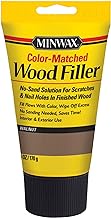 Minwax 448530000 Color-Matched Filler Wood Putty, 6 oz, Walnut, 6 Ounce