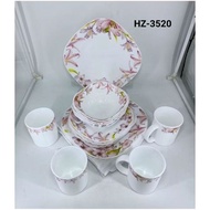 16PCS OPAL COFFEE SET / Set Pinggan Mangkuk