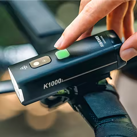 Ravemen LED Bike Front Light Bicycle Headlight Mount Rechargeable 4000mAh K1000 With Upside-down Mou