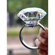 Confession Handy Tool Crystal Big Diamond Ring Big Ring Valentine's Day Birthday Gift Proposal Overs