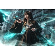 Halloween Festival Wig Hoof Cosplay Costume Cartoon Character Muichirou Tokito Costume-Demon Slayer 