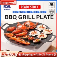 Innerwell Korean Grill Pan Non-stick grill pan Indoor Outdoor BBQ Grill Pan for Gas Stove for Induct