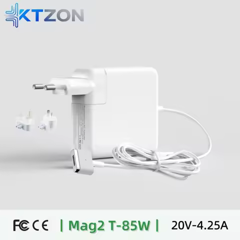 85W Magsafe2 T Shape Power Adapter Charger, Replacement for MacBook Pro A1398 A1424 ME665 & More Mod