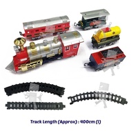 Classic Railway Train with Lights Advanced Track Set Battery Operated Toys for Boys