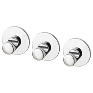 Bathroom Towel Clothes 3M Self-Adhesive Chrome-Plated Hook Skoghall 3in1 Pack