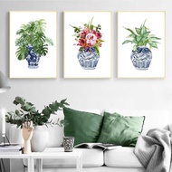 Frames Modern Canvas Painting Wall Nordic Vase Floral Posters And Prints Wall Picture for Living Roo