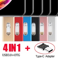 Metal 128GB OTG Pen Drive 32GB 64GB 3.0 Flash Disk for iPhone 11 Pro/XR/XS Max USB Memory Stick 256g