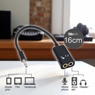 TRENDSTR Microphone Headphone Audio Splitter 3.5mm to 2x3.5mm 16cm - FA297