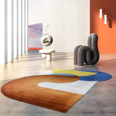 Modern High End Irregular Rug Teenager Bedroom Decoration Carpet Simple Fluffy Soft Carpets for Livi