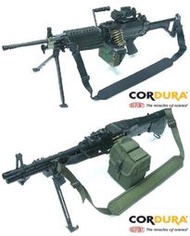 【武莊】警星 M60、M249用槍背帶 1-1/4吋(黑色/綠色)-GS-03CBK