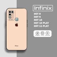 Case Infinix Hot 8 Hot 9 10 Play 11 Kesing Motif iphon - Soft Case Hot