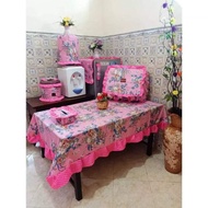 Kitchen set (Gallon cover, rice cooker cover, Refrigerator, Tablecloth, Serving Hood, Tissue Holder)