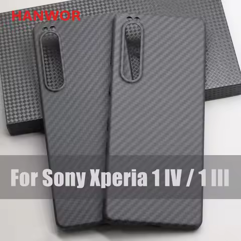 HANWOR Real Carbon Fiber Protective Case for Sony Xperia 1 III IV High-quality Aramid Fiber Xperia 1