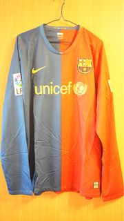 巴塞0809伊度奧長袖球員版球衣 Barcelona 0809