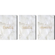 3 Pieces Gold Alhamdulillah Bismillah Islamic Canvas Wall Art Feather Arabic Calligraphy Posters Mus
