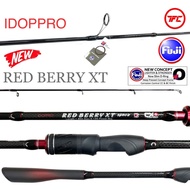 IDOPPRO RED BERRY XT Spinning Fishing Rod Redberry Casting Bottom Fuji Carbon Graphite 6’0” Zodias B