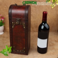 CRBWDK Wine Box, Wooden 13.78 x 5.31 x 4.72in Wine Gift Box, Natural Lid And Handle Single Bottle Ca