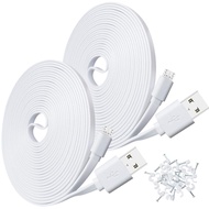 2-Pack 10FT USB Power Extension Cable for Wyze Cam,WyzeCam Pan,YI Home Camera,Nest-Cam Indoor,Oculus
