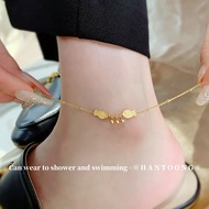 Gelang Kaki 18K Gold Plated Stainless Steel Anklet 腳鏈 女 Anklet Chain Anklet Gold 916 Titanium Anklet