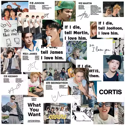 Kpop Idol CORTIS Debut Album Stickers Waterproof Stickers Martin James Juhoon Seonghyeon Keonho Fans