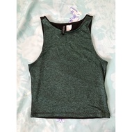 Glitter Green crop top