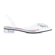 FD Sandal Transparan Wanita Hak Tinggi kaca Import Heels Bening Elegant Terbaru DI-074